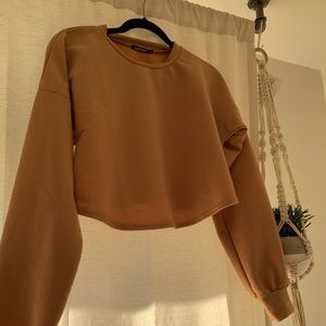 Tan crop sweatshirt